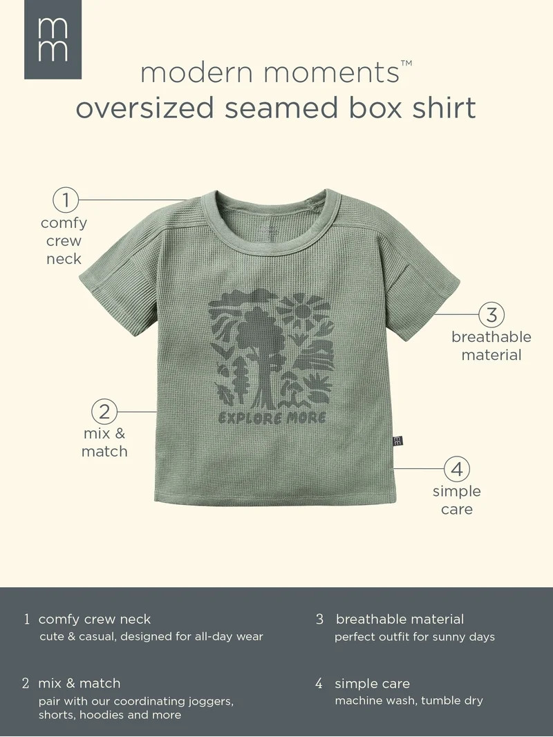 Modern Moments by Gerber Toddler Boy Organic Short Sleeve T-Shirt, Sizes 12M-5T | Walmart (US)