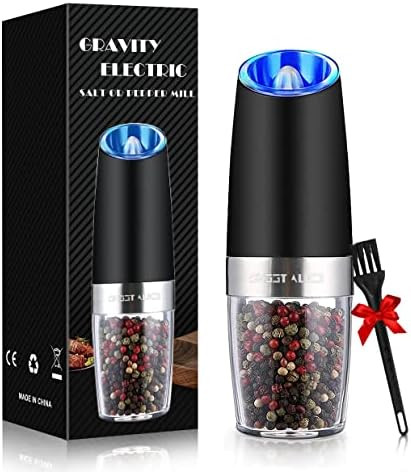 Gravity Electric Pepper Grinder, Salt or Pepper Mill & Adjustable Coarseness, Battery Powered with L | Amazon (US)