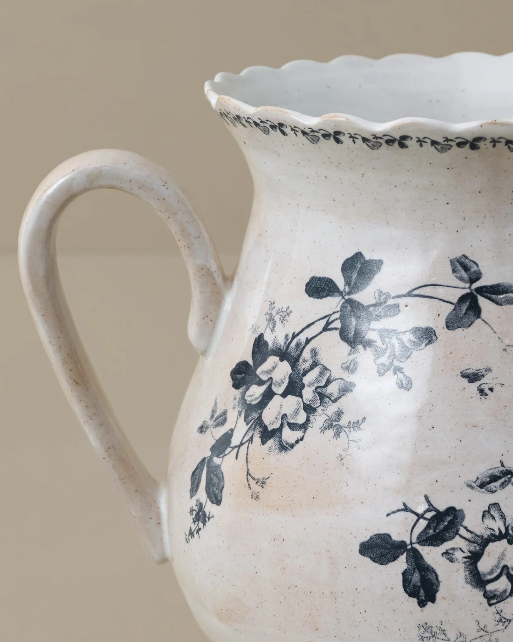 Heirloom Garden Navy Floral Vase with Handles | Magnolia
