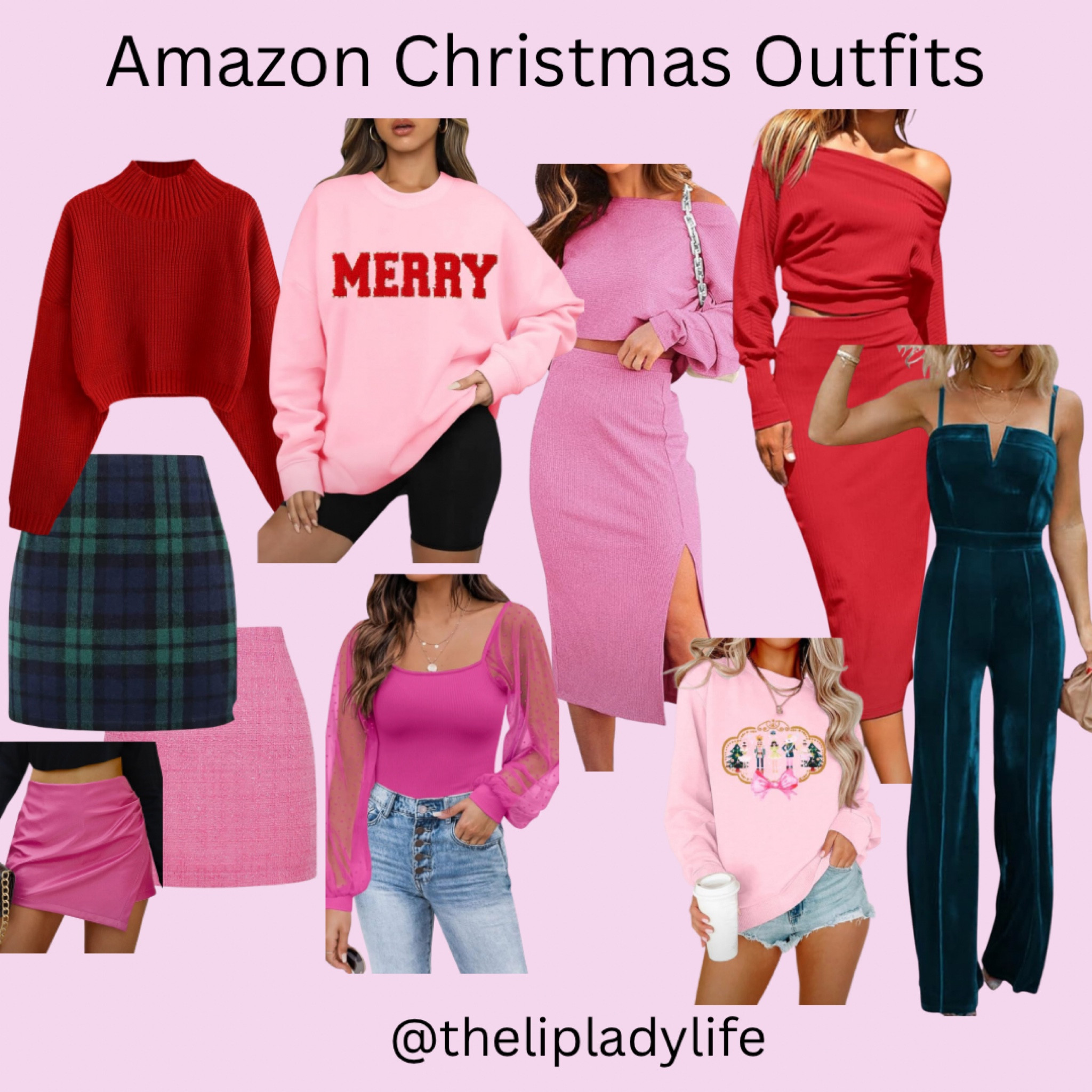 Amazon Christmas! #pink #pinkchristmas #skort #dress #skirt #jumpsuit #velvet #christmasparty #casual #dressy 
#christmasoutfit #amazon

#LTKSeasonal #LTKFindsUnder50 #LTKHoliday