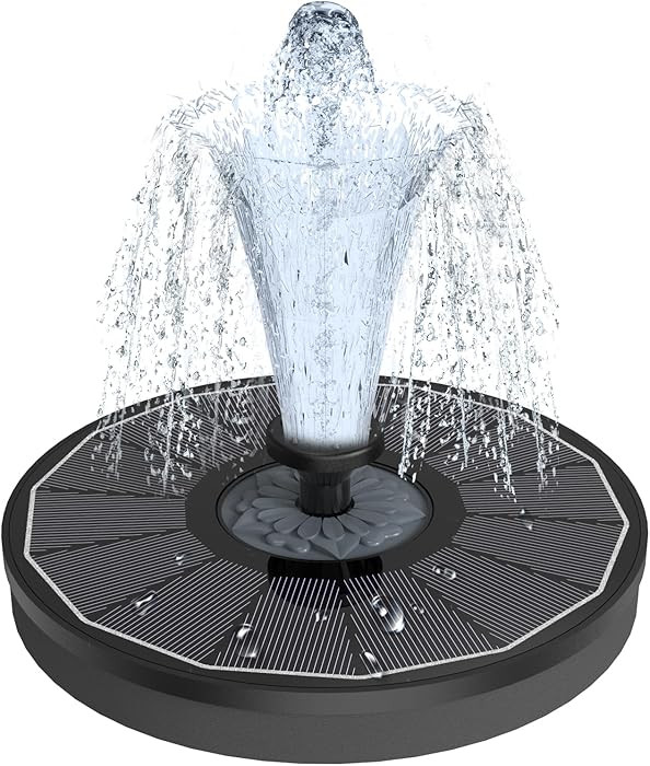 Yzert Solar Fountain for Bird Bath Direct Sunlight High Efficiency 3.5W Glass Panel Solar Water F... | Amazon (US)