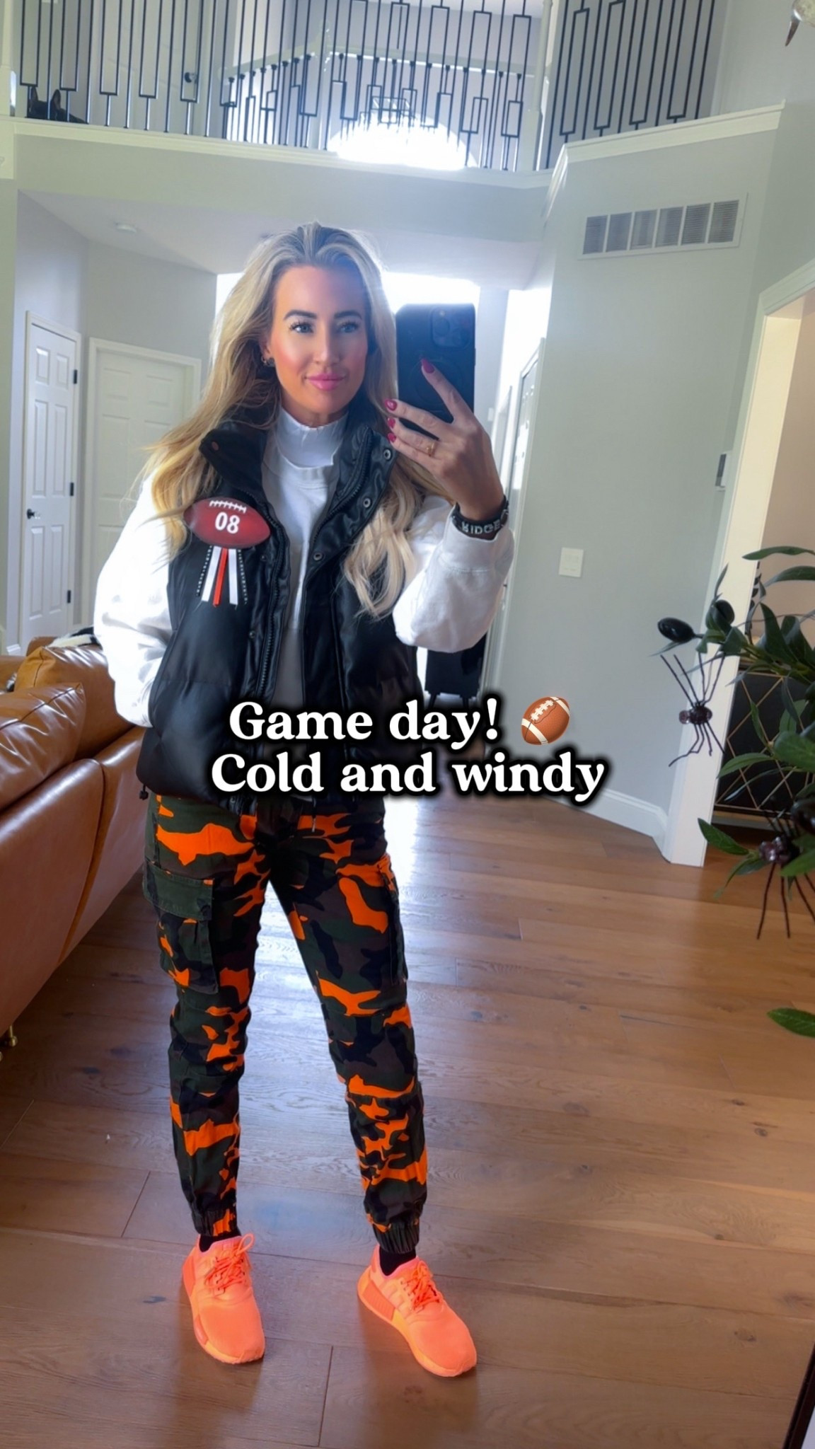 Go orange! Football game day gear! Super cold and windy- I wore leggings under 

#LTKSeasonal #LTKActive #LTKKids