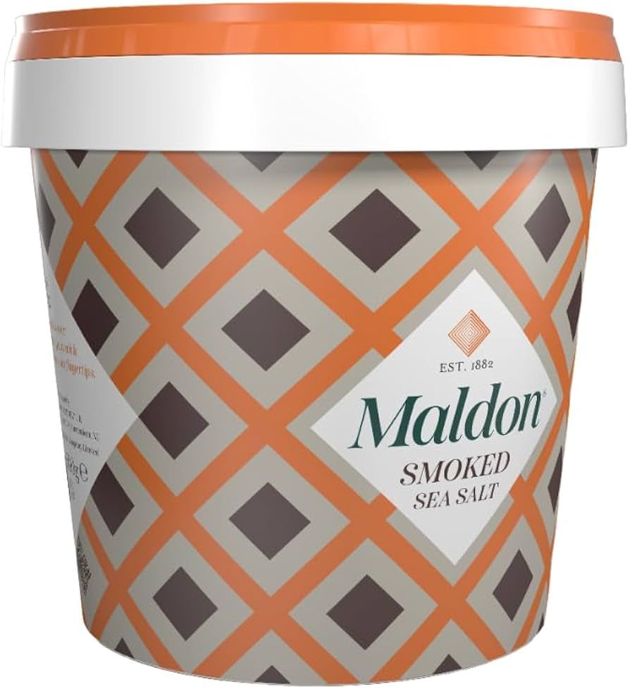 Maldon Salt, Smoked Sea Salt Flakes, 1.1 lb (500 g), Bulk Tub, Kosher, Natural, Gently Smoked Ove... | Amazon (US)