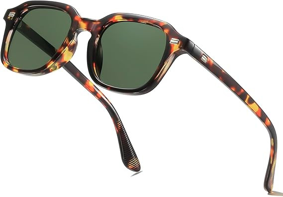 Trendy Rectangle Sunglasses Womens Mens Retro Narrow Fashion Thin Slim Square Sunnies UV400 | Amazon (US)