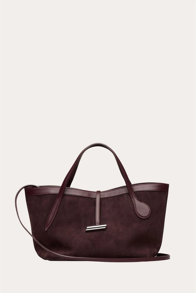 Petite Penne Tote Suede Amarone | LITTLE LIFFNER