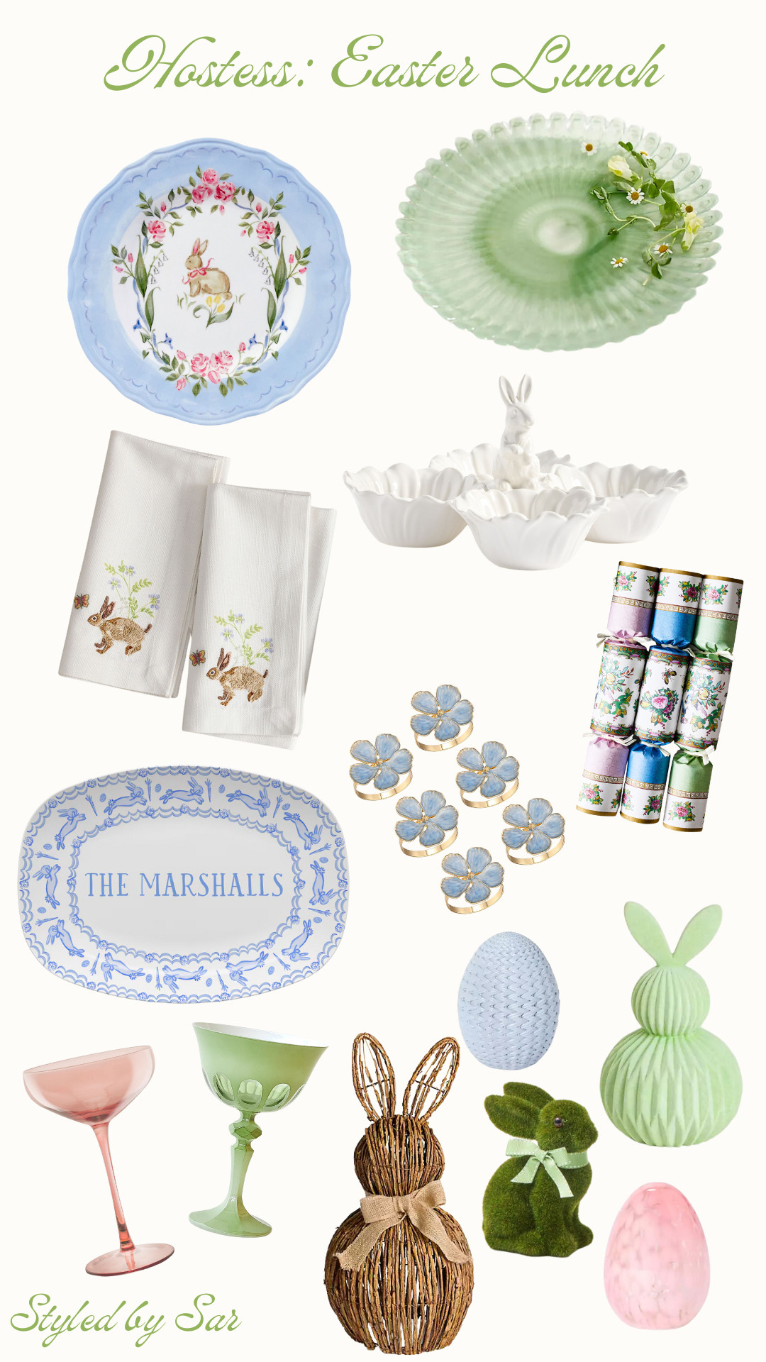 Host a perfectly curated Easter Brunch!! 
*napkin ring flowers are Amazon 
*tablescape bunnies and eggs are Kirkland home 

#hosting #sytledbysar #easterbrunch #springparty #easter #springtime #hostess #dinnerparty #brunch #DIY #tablescape  

 

#LTKSeasonal #LTKParties #LTKHome