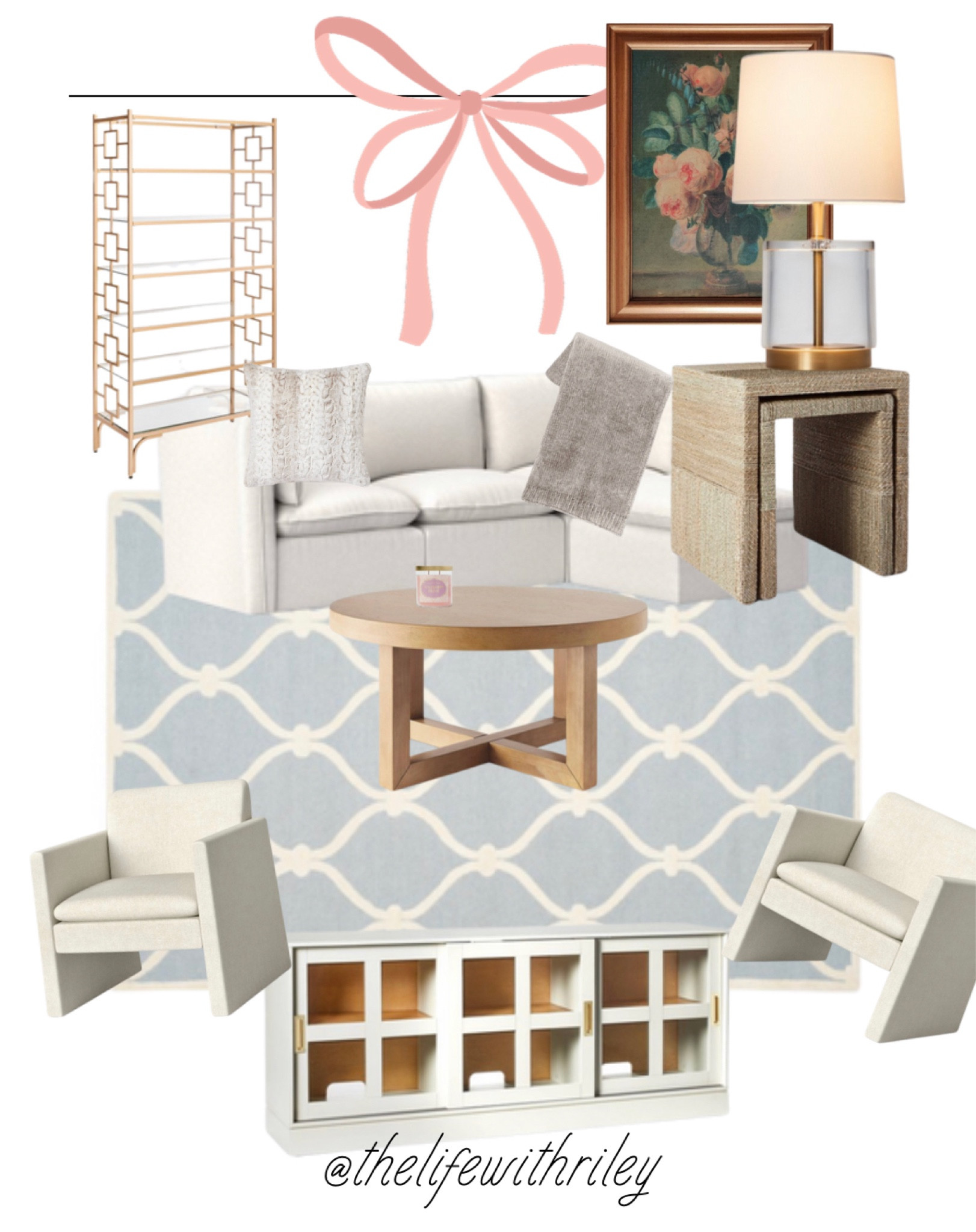 Classic coastal gran grandmillenial living room 

Blue and white home, home decor, affordable home decor, classic home, floral wall art, accent chair, sectional sofa, classic living room, blue and ivory rug, blue and white rug, nesting side tables, gold bookshelf, table lamp, tv stand, ivory chair, ivory couch, cloud couch 

#LTKFind #LTKhome #LTKstyletip