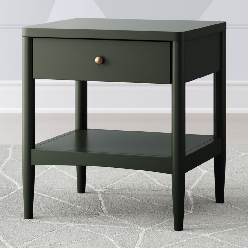 Hampshire Olive Green Kids Nightstand + Reviews | Crate & Kids | Crate & Barrel