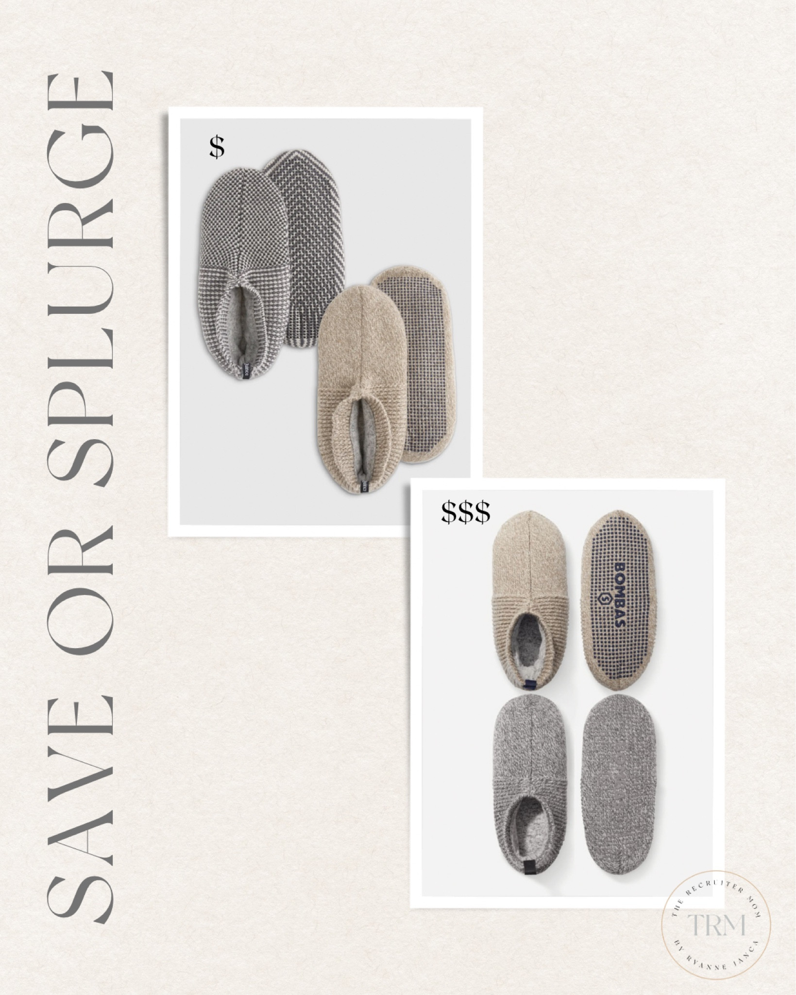 Save or Splurge ——> Slipper Socks

Splurge or save, designer look, designer dupe, look for less, must have dupe, winter accessory, cozy, warm socks, slipper socks, must have accessories

#LTKStyleTip #LTKShoeCrush #LTKFindsUnder50