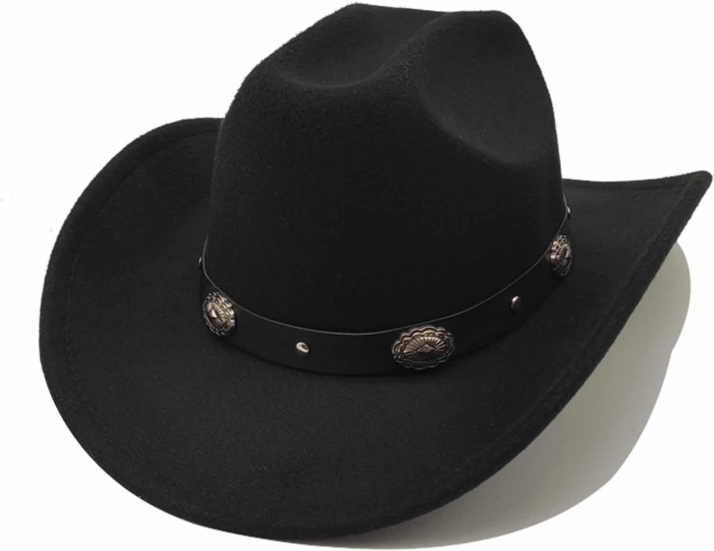 Classic Cowboy Hat for Men Women Western Cowgirl Hats Felt Fedora Hat with Buckle Belt Cowboy Cos... | Amazon (CA)