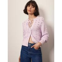 Lilac Tie Front Cardigan | Very (UK)
