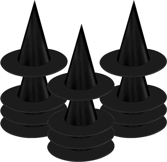 Hifunwu 12 PCS Halloween Witch Hat Decorations Halloween Witch Hats Hanging Decor Witch Hat Costu... | Amazon (US)
