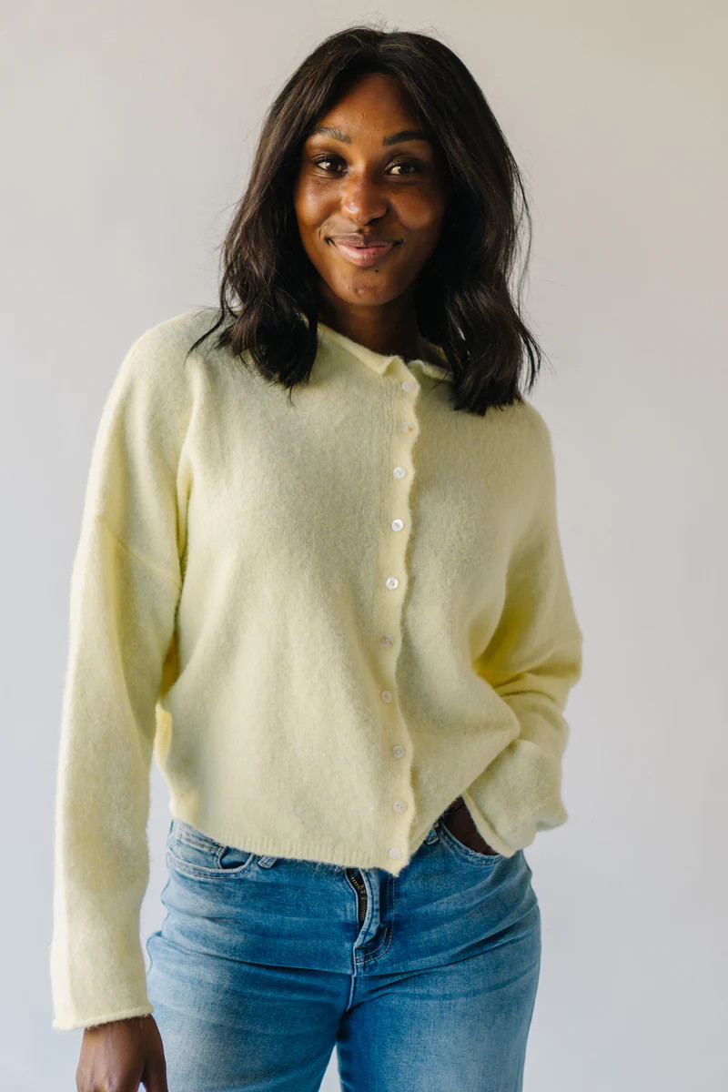 The Riggs Button-Down Sweater in Butter | Piper & Scoot