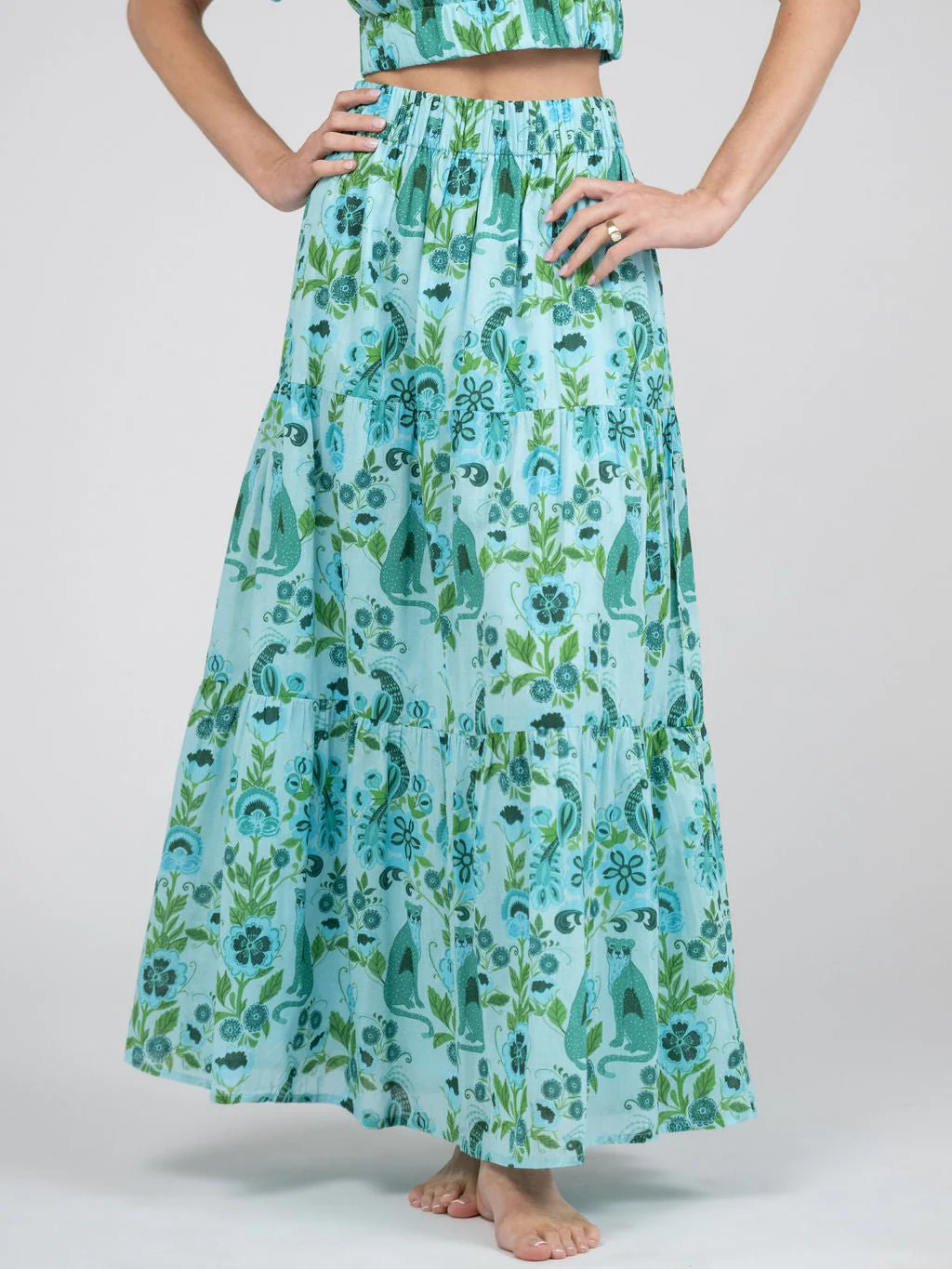 The Abby Skirt | Turquoise Leopard Love | Beau & Ro