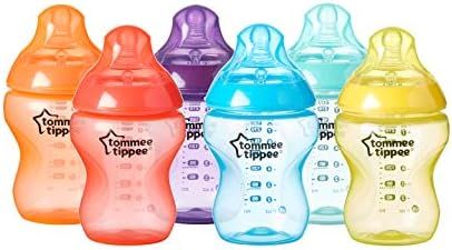 Tommee Tippee Closer to Nature Fiesta Baby Feeding Bottles, Anti-Colic, Slow Flow, BPA-Free - 9 O... | Amazon (US)