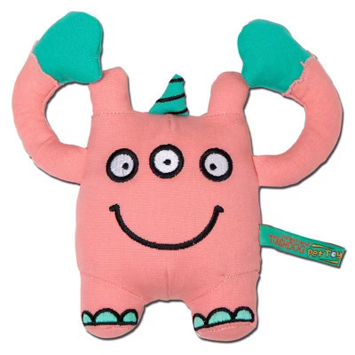 Touchdog Cartoon Monster Plush Dog Toy - Peach, Pink | Target