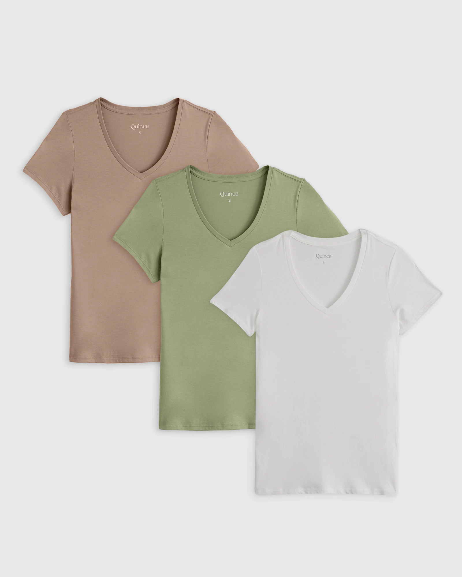 Cotton Modal V Neck Tee 3 Pack Bundle | Quince