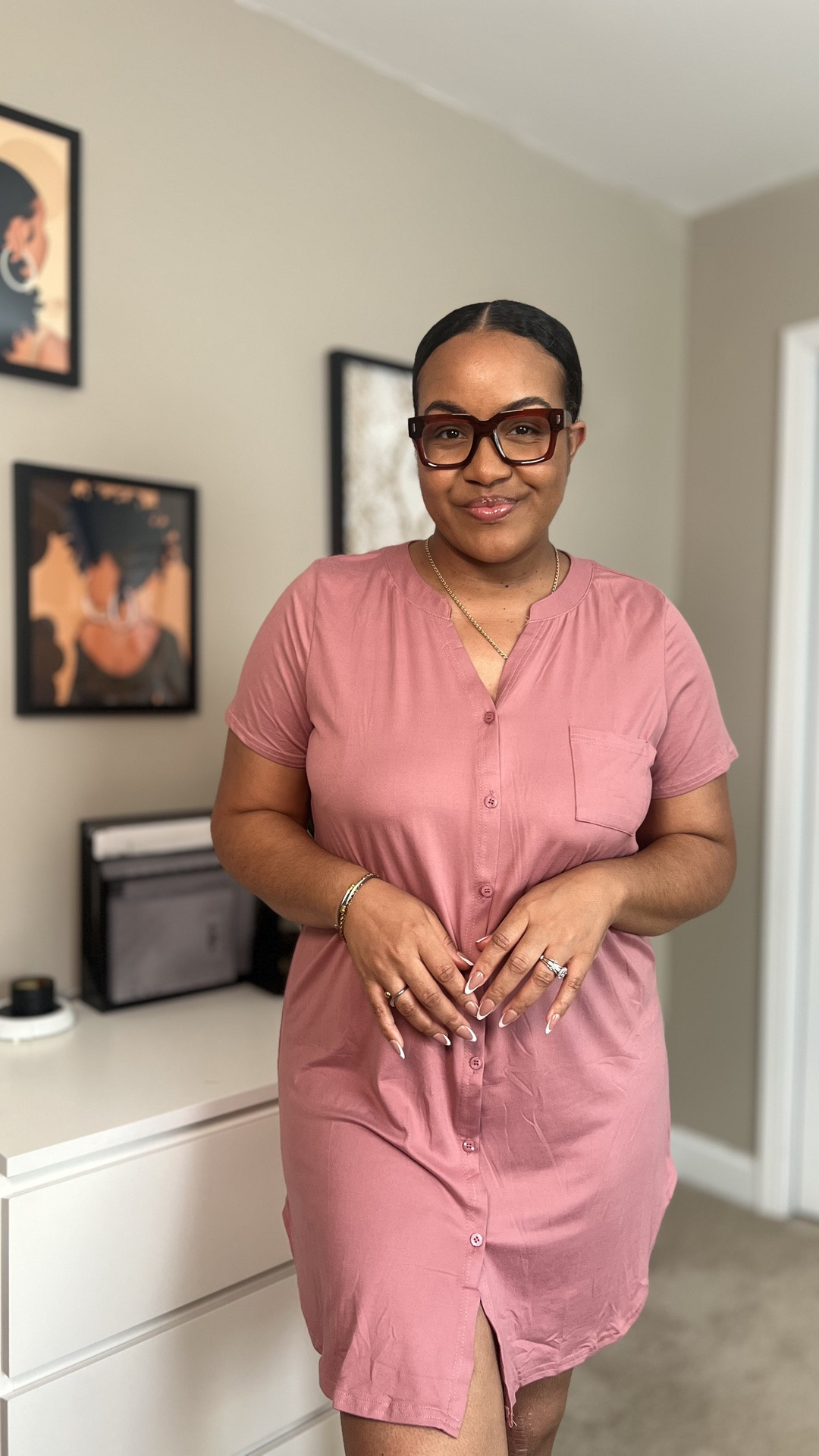 I’m wearing a size XL in the cherry set and pink set, size XXL in the satin pin striped set. 

This brand has some nice quality items on Amazon!

I’m a size US 14/16 for reference 

Comfortable pajamas, curvy pajamas, pajama set

#LTKMidsize #LTKPlusSize