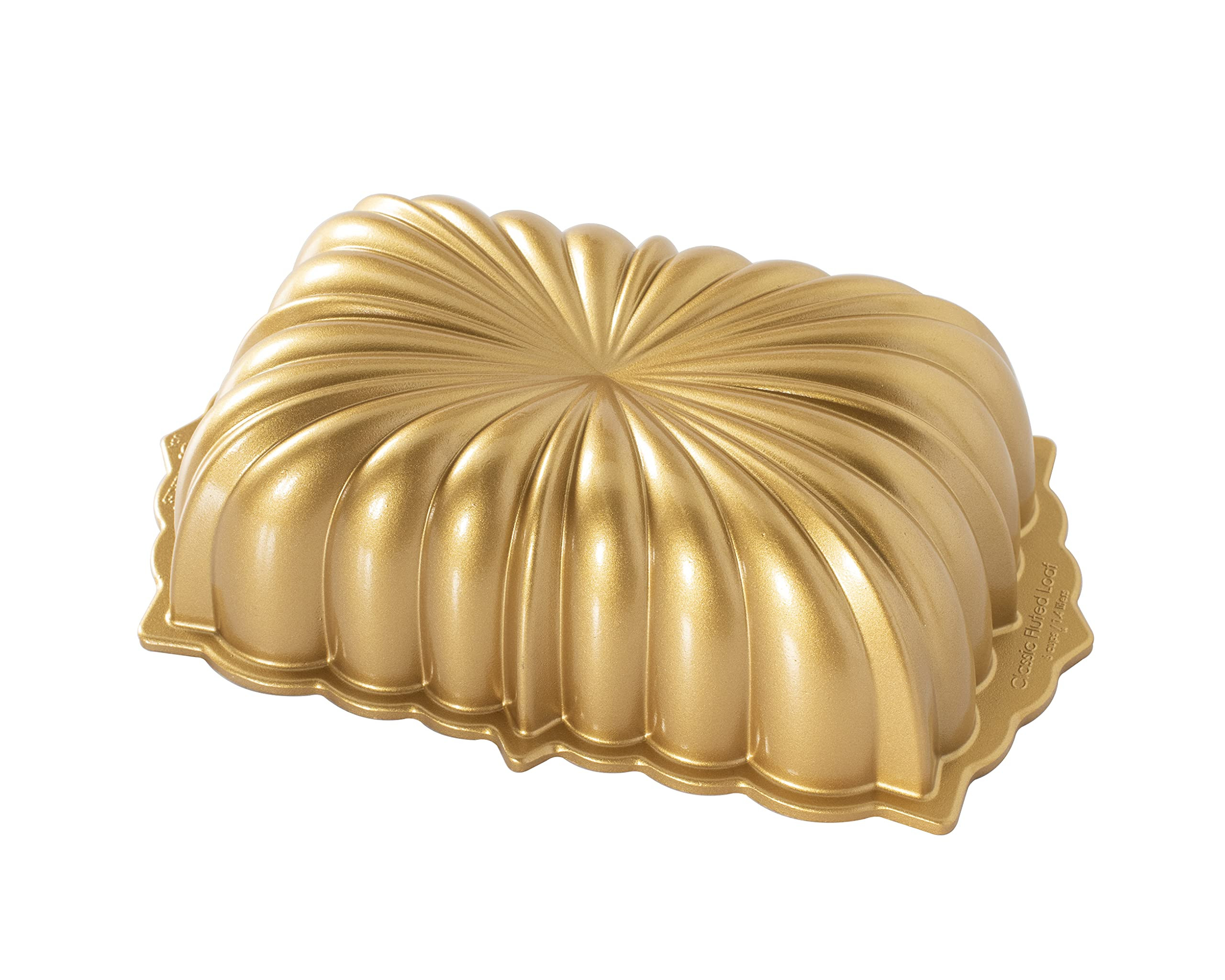 Nordic Ware Classic Fluted Loaf Pan, 6 Cup, Gold | Amazon (US)