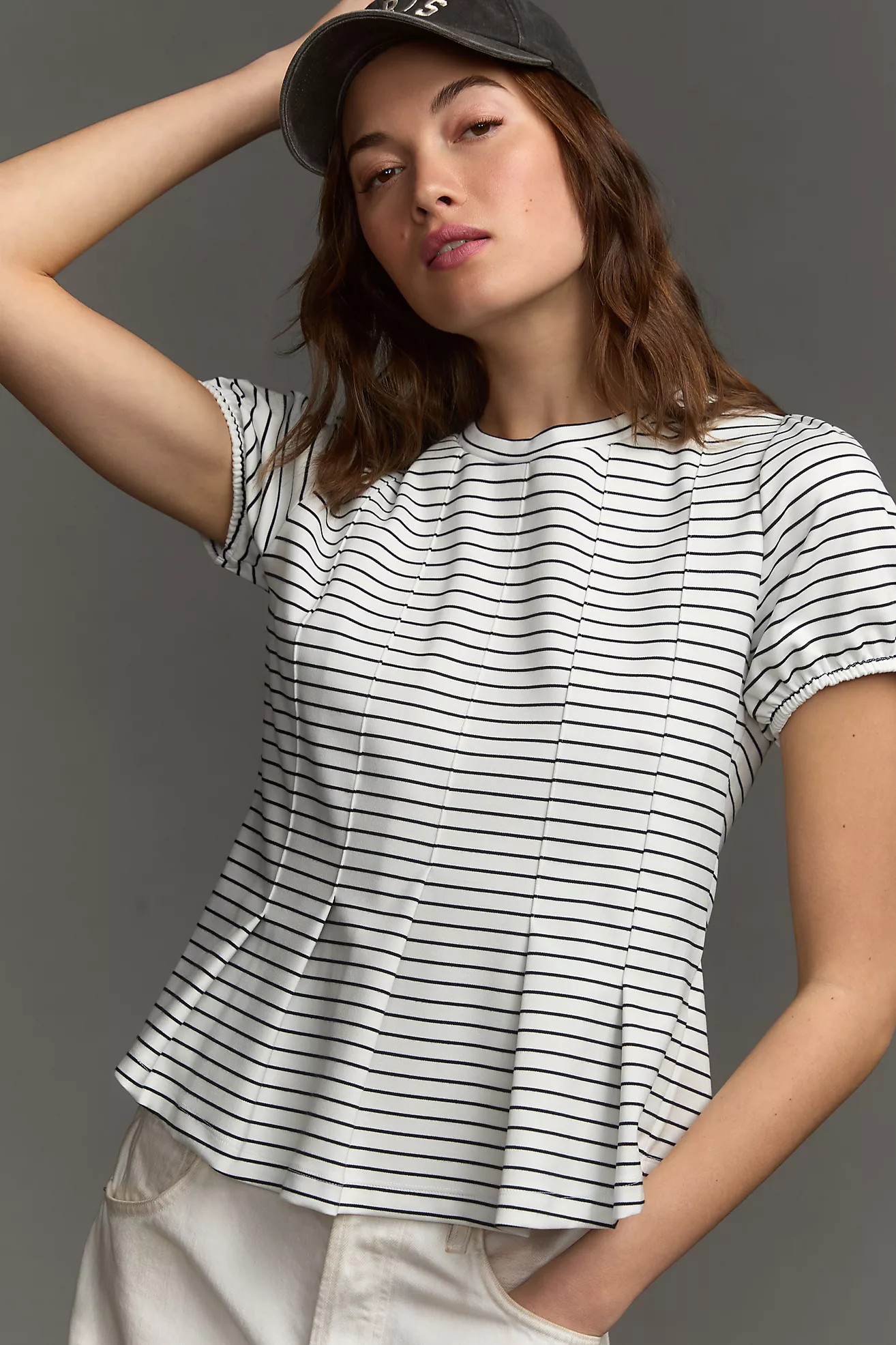 Maeve Corset Peplum Top | Anthropologie (US)