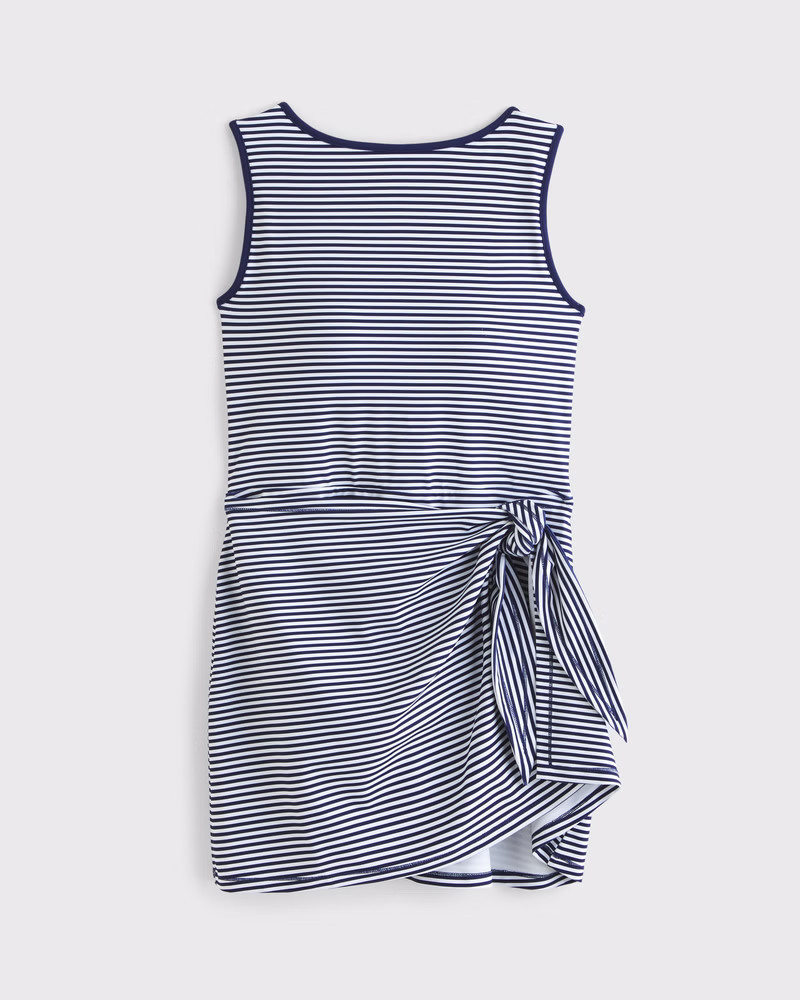 Abercrombie & Fitch Women's YPB Tie Game Dress in Navy Stripe - Size XXS PETITE | Abercrombie & Fitch (US)