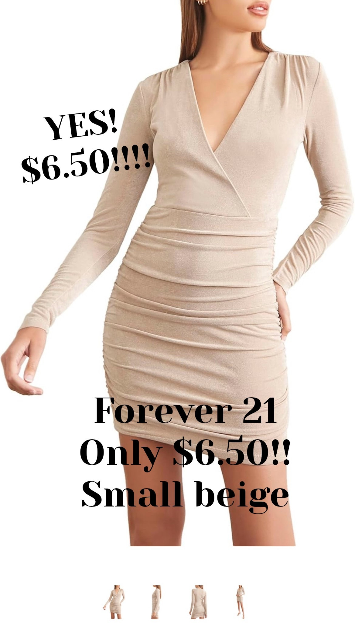 Forever 21 Women's Ruched Surplice Bodycon Dress ONLY 1 LEFT!!

Small beige! Get it before it’s gone!

#LTKSaleAlert #LTKPetite