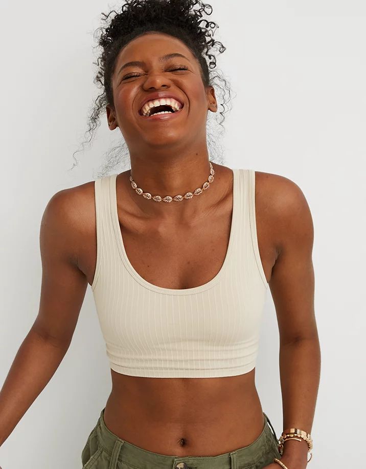 Aerie Ribbed Seamless Tank Bralette | American Eagle Outfitters (US & CA)