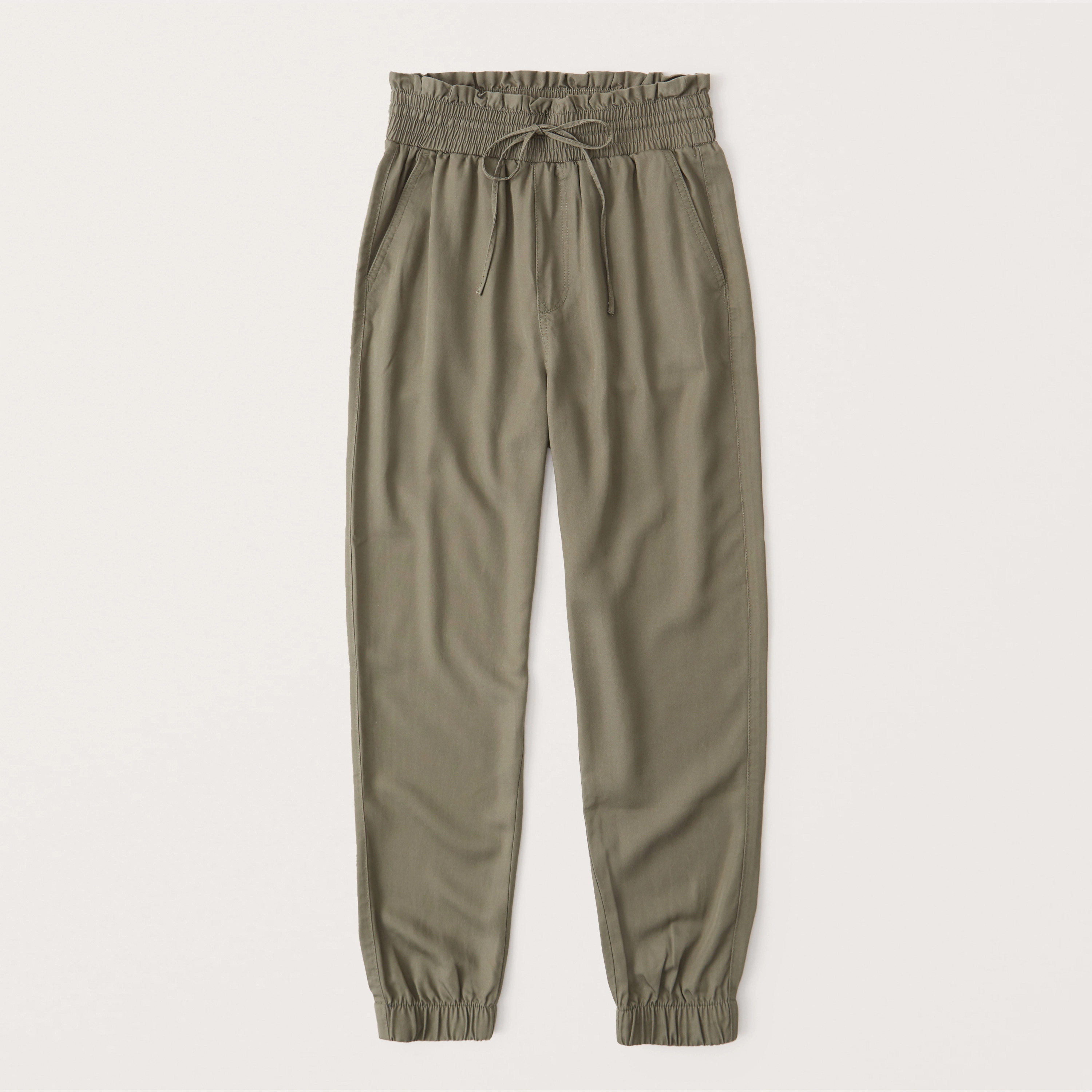Women's Ruffle-Waist Joggers | Women's New Arrivals | Abercrombie.com | Abercrombie & Fitch (US)