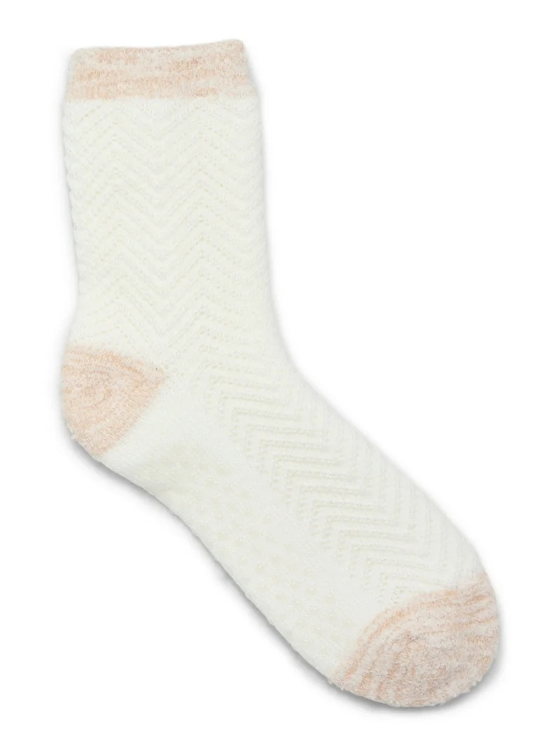 Joyspun Women's Double Layer Crew Lounge Socks, 3-Pack, Fits Shoe Sizes 4-10 | Walmart (US)
