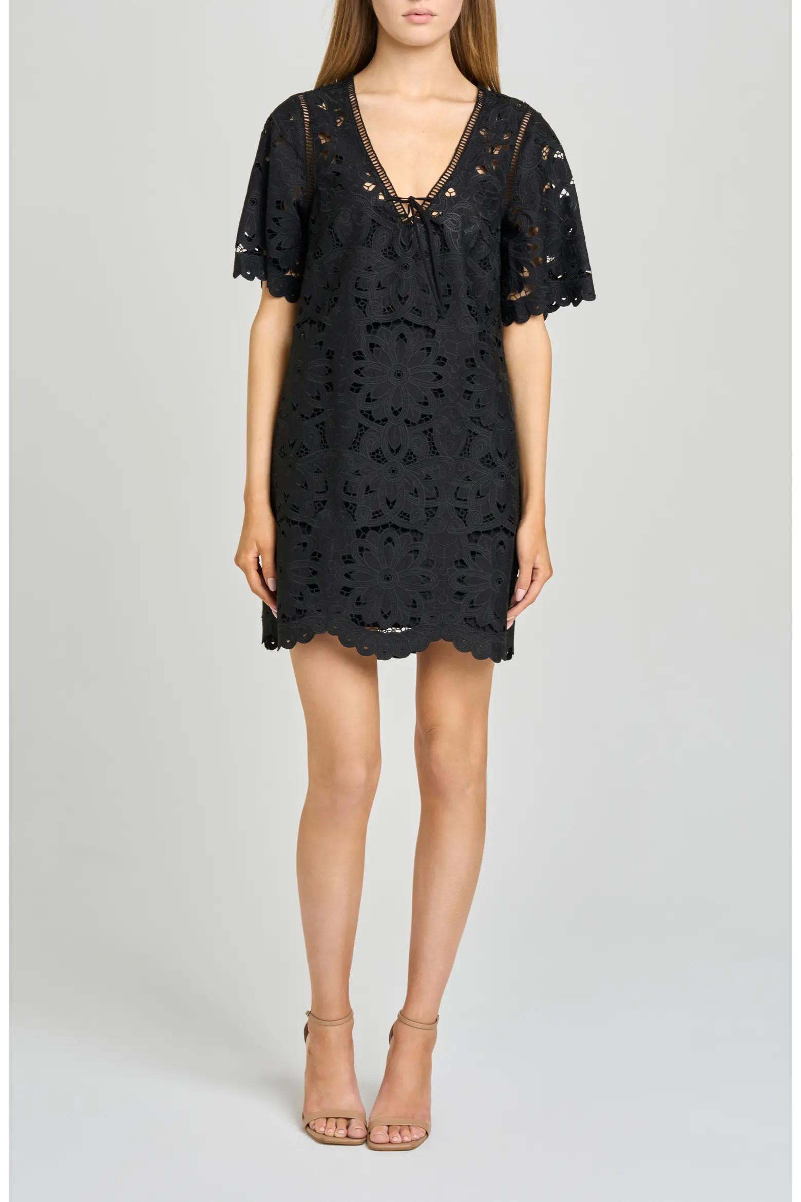Kenzie Floral Embroidered Ladder Stitch Minidress (Women) | Nordstrom | Nordstrom