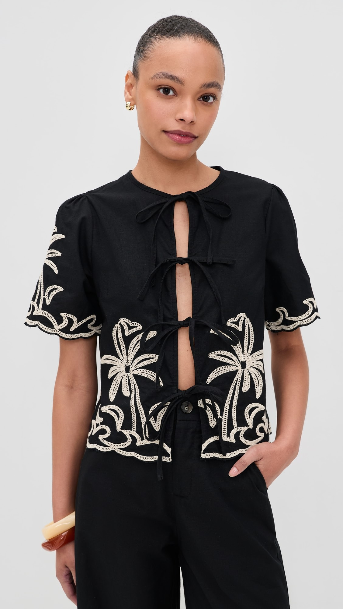 Palm Embroidery Shirt | Shopbop