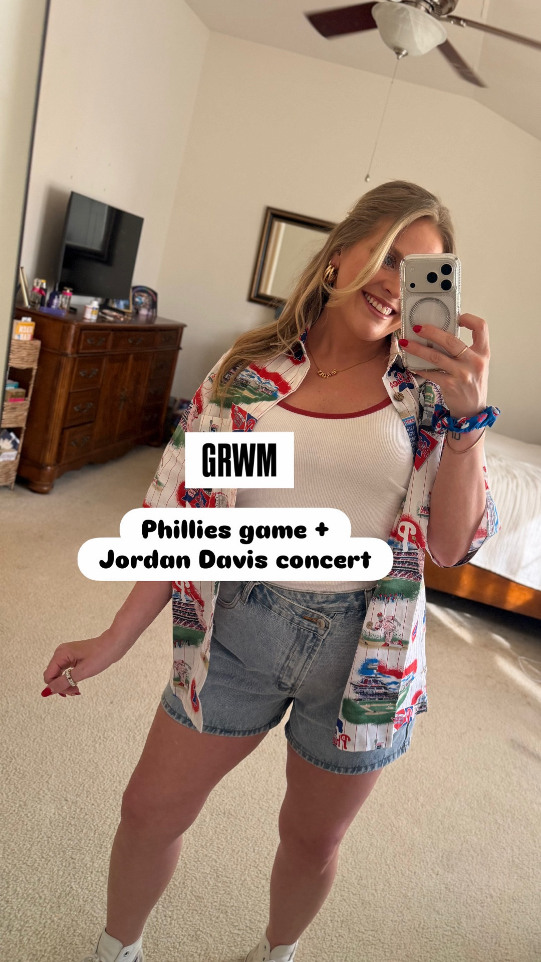 GRWM for a ⚾️ + 🤠 kind of night — Phillies game then straight to a country concert

Soft glam, effortless waves, and an outfit that can handle both ballpark beers and dancing all night

Makeup details:
Lancôme base for that glowy skin, MAC blush for the perfect flush, Makeup by Mario liner + ELF lip oil combo, and a Kat Von D contour moment

Outfit is comfy, trendy, and stadium-to-concert approved ✔️

#LTKstyle #LTKspring #LTKWomens #LTKsports #gamedayoutfit #countryconcertoutfit #softglammakeup #everydayglam #gamedayoutfit #everydayglam #stadiumstyle #amazonfashionfinds #springoutfits #summeroutfitideas #effortlessstyle #glowymakeup #makeuproutine #casualcute #stadiumstyle #amazonfashionfinds #springoutfits #summeroutfitideas #effortlessstyle #baseball #gamedayoutfit #mlb #fanatics #springoutfit #amazonfashion #forhim #philadelphiaphillies #goldringstack #gameday #gamedayfashion #springtrends

#LTKMidsize #LTKgrwm #LTKootd