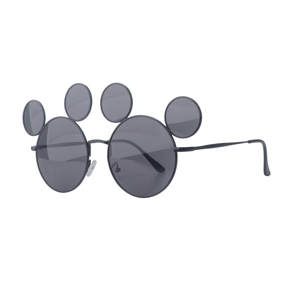 Mouse Ear Sunglasses for Adults – Midnight Black Edition | Round Retro Shades with Black Frame and Black Lenses – UV400 Protection, Festival & Theme Park Style | Amazon (US)