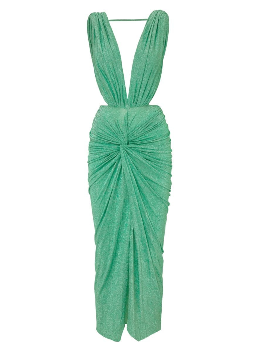 Shop Baobab Mia Ruched Maxi Dress | Saks Fifth Avenue | Saks Fifth Avenue