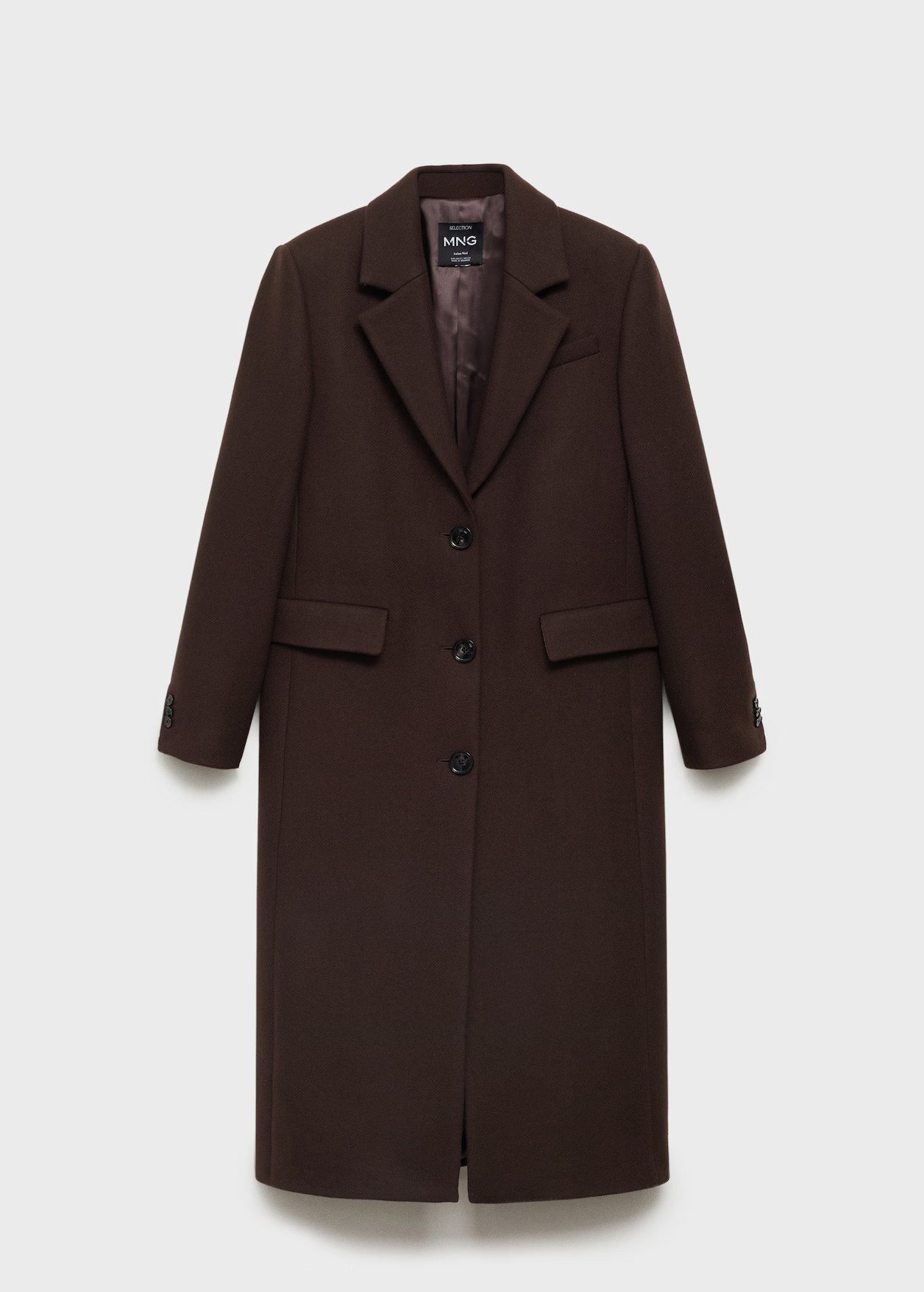 Long structured wool coat - Women | MANGO United Kingdom | MANGO (UK)