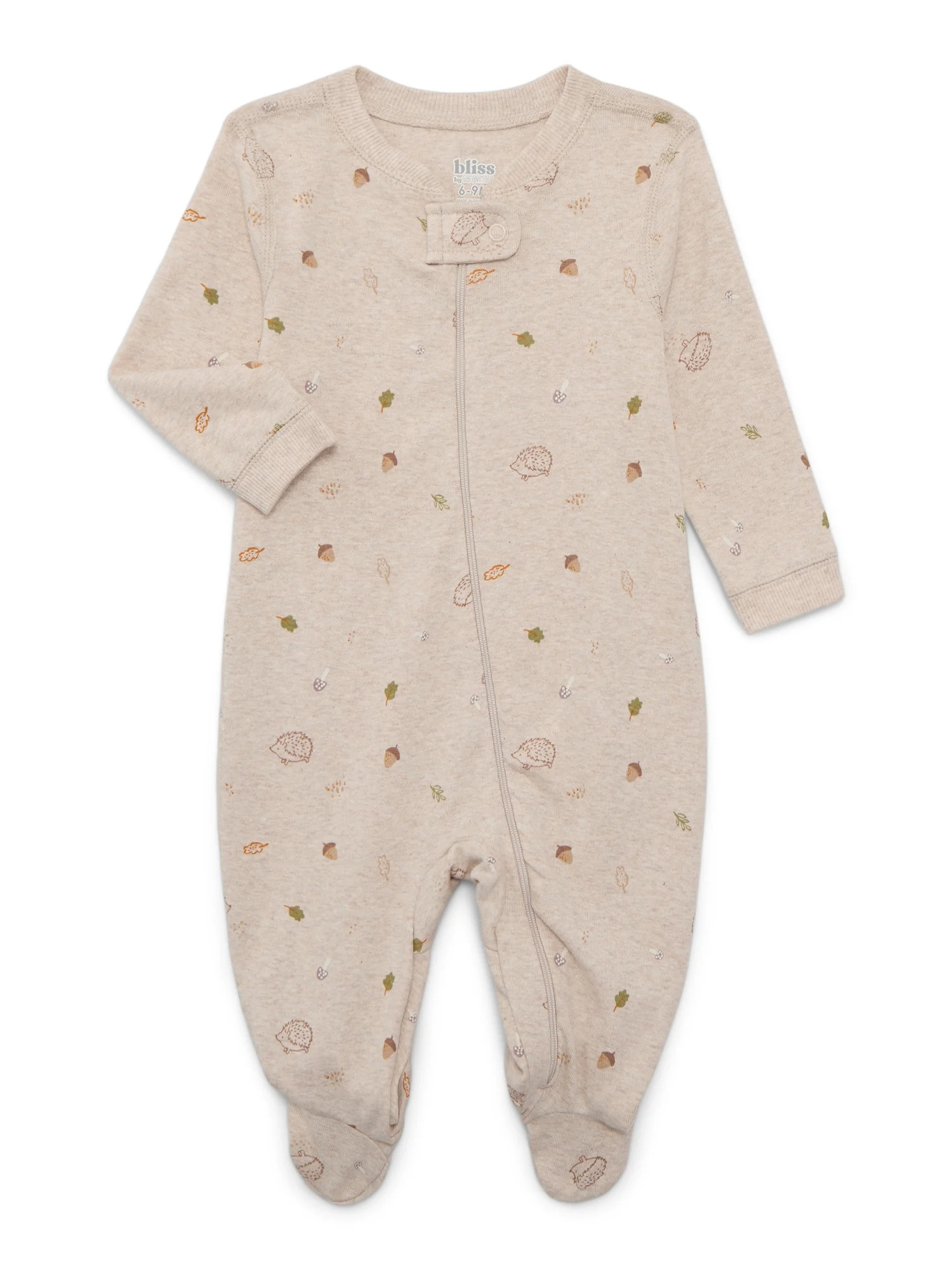 Bliss by Garanimals Baby Boys or Girls Cotton Layette One Piece Footed Sleeper Pajamas, Sizes New... | Walmart (US)