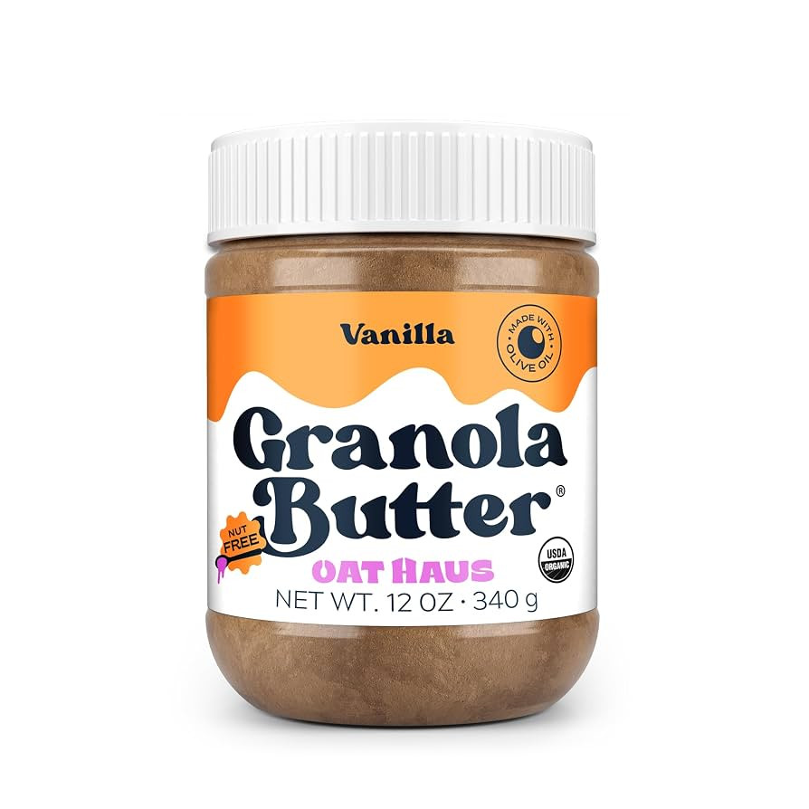 Oat Haus Organic Vanilla Granola Butter | Peanut-free, Almond (Tree-Nut) Free, & School-Safe (Top... | Amazon (US)