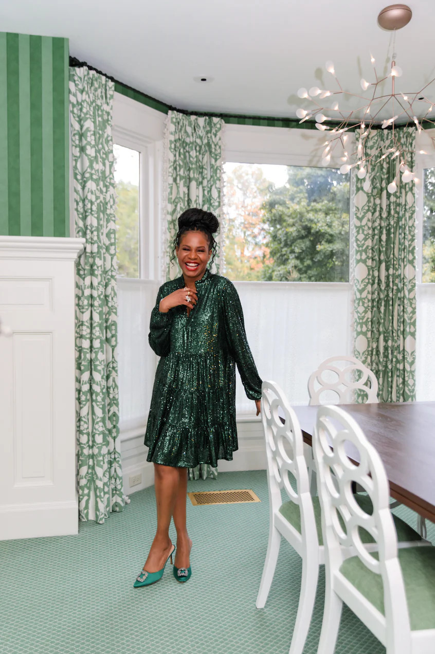 Emerald Sequin Charlotte Dress | Sail to Sable