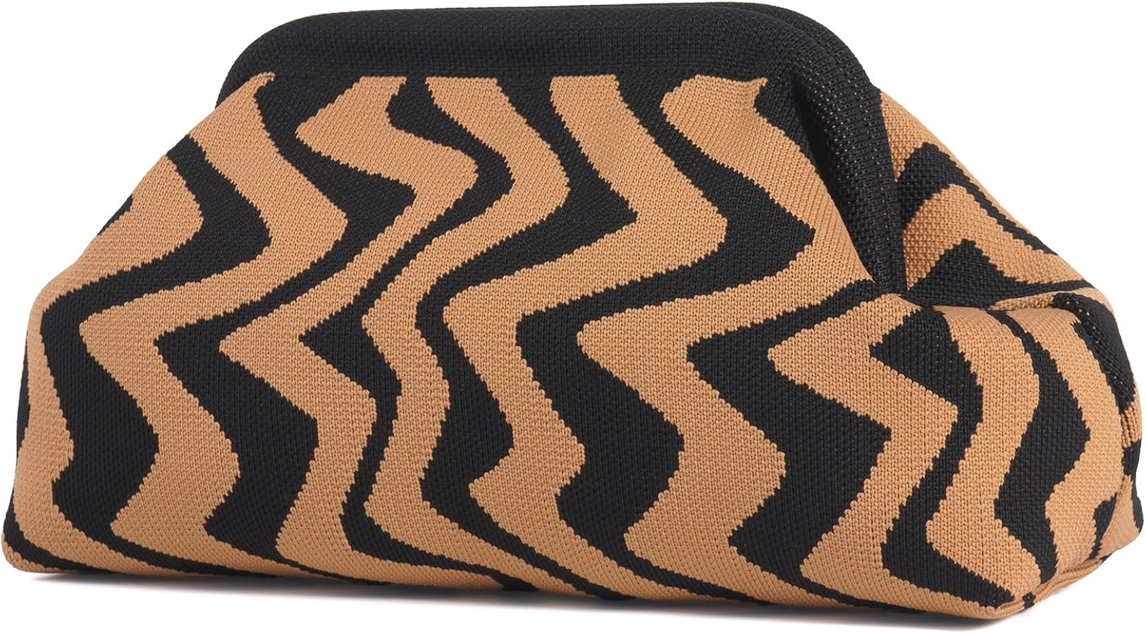 Woven Clutch Purses for Woman,Summer Beach Purse for Vacation, Woven Striped Dumpling Bag,Crochet... | Amazon (US)