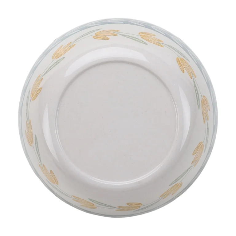 Better Homes and Gardens Bamboo Melamine Floral Salad Bowl Set with Acacia Lid and Utensils | Walmart (US)