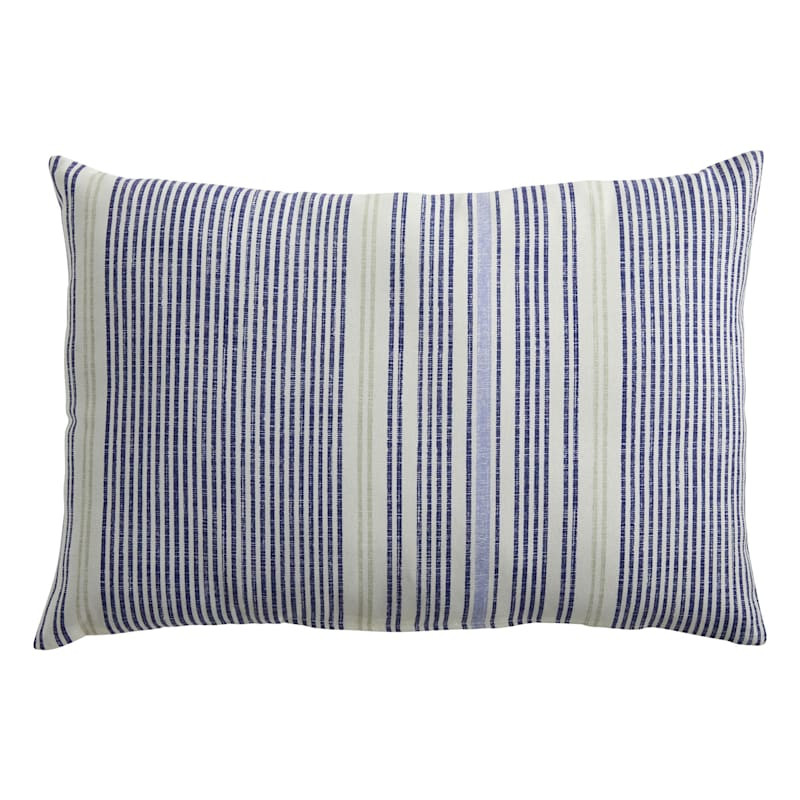 Calisto Pin Stripe Lumbar Outdoor Throw Pillow, 14x20 | At Home