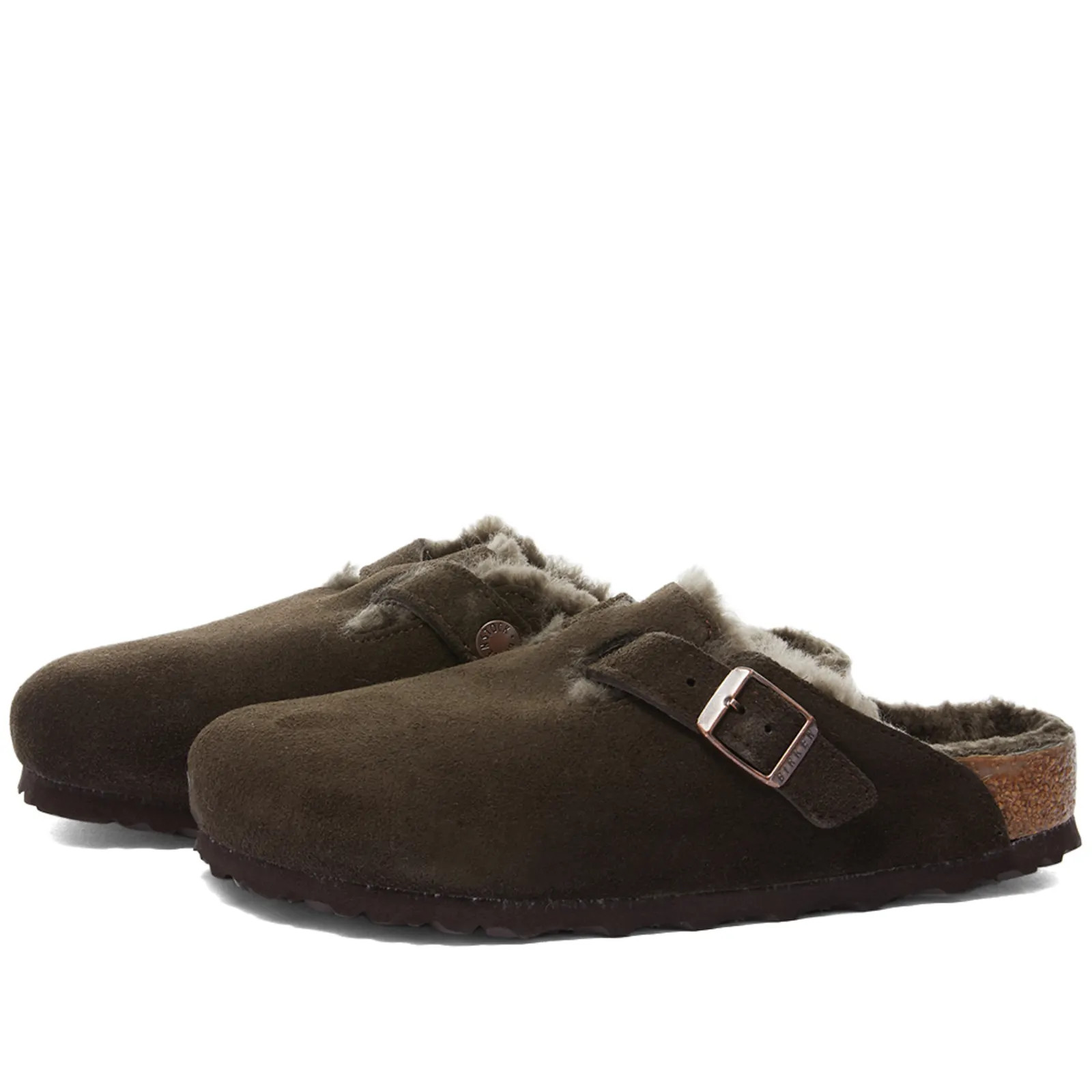 Birkenstock Boston Fur Mocha Suede | END. (UK) | End Clothing (UK & IE)