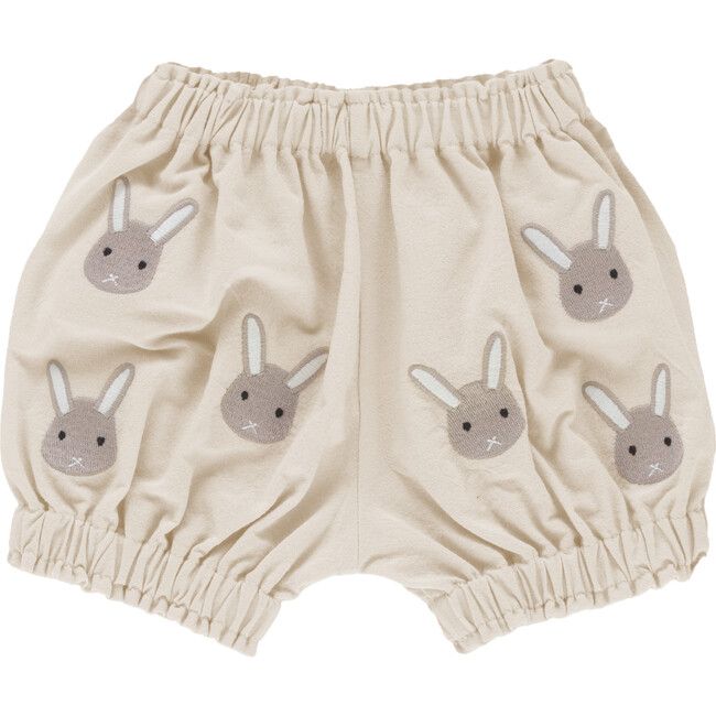 Larson Bunny Elasticated Hem Bloomers, Warm White | Maisonette