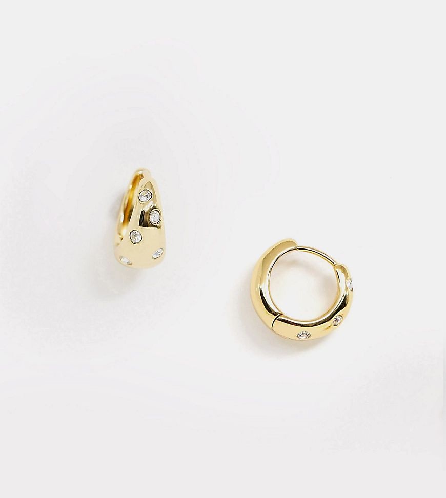 Liars the Label chunky hoop earrings in gold plated | ASOS (Global)