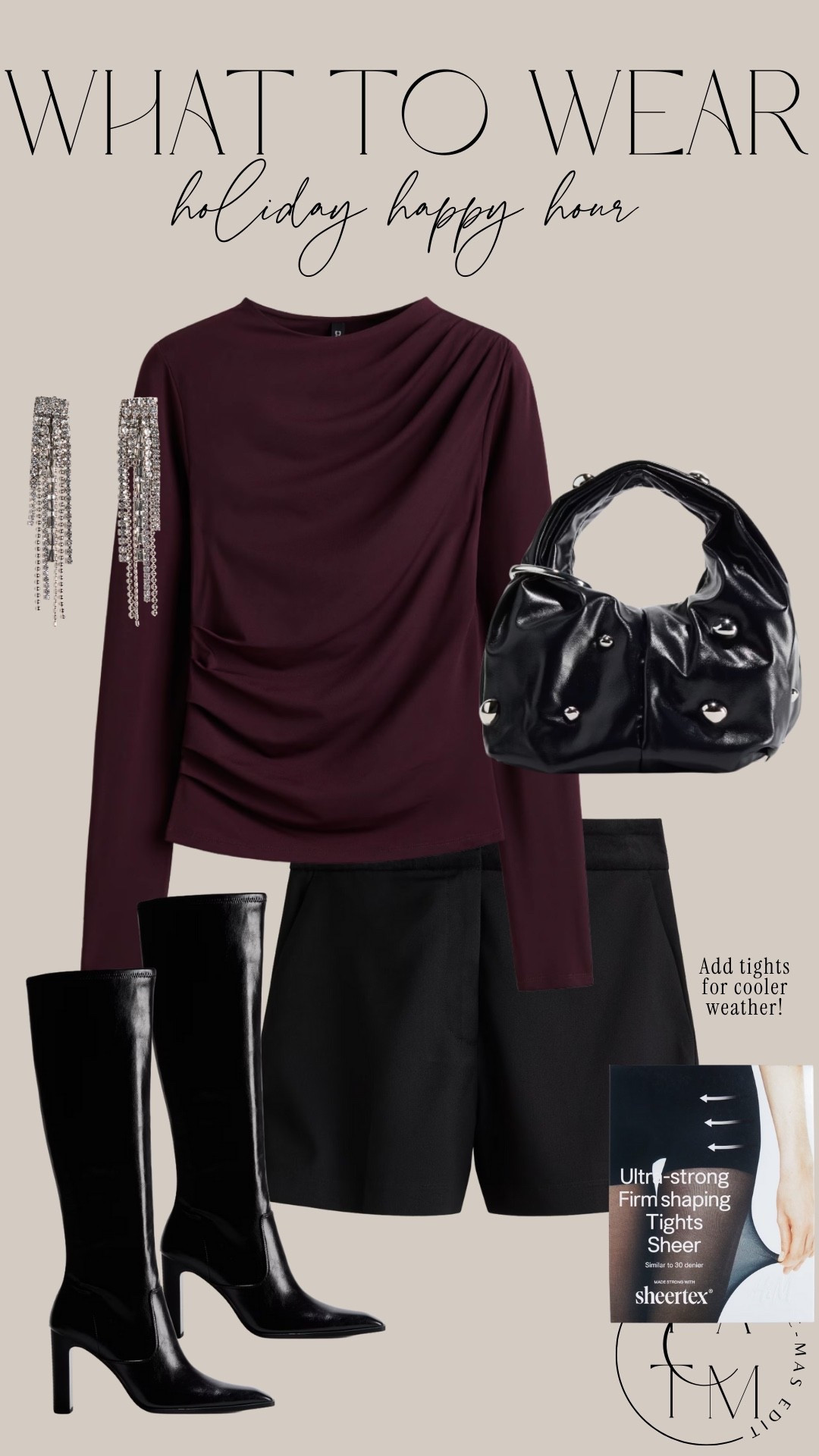 What to wear for a holiday happy hour or holiday date night! Add tights and a chic coat for warmth

#LTKFindsUnder100 #LTKHoliday