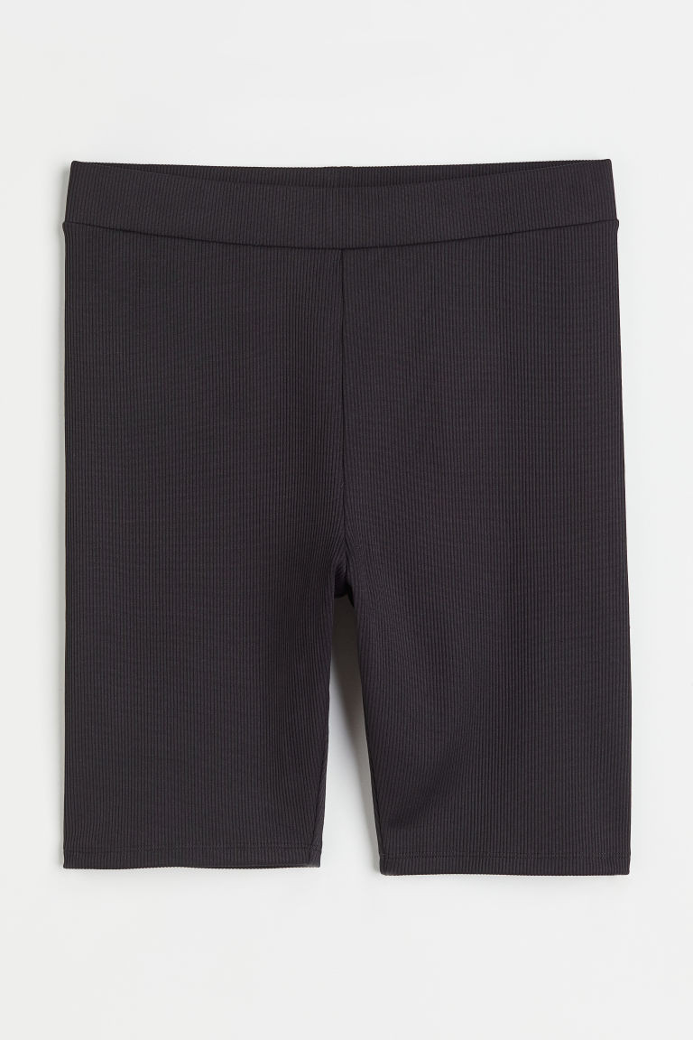 H & M - Short cycliste côtelé - Noir | H&M (FR, IT, ES, PT, BE)