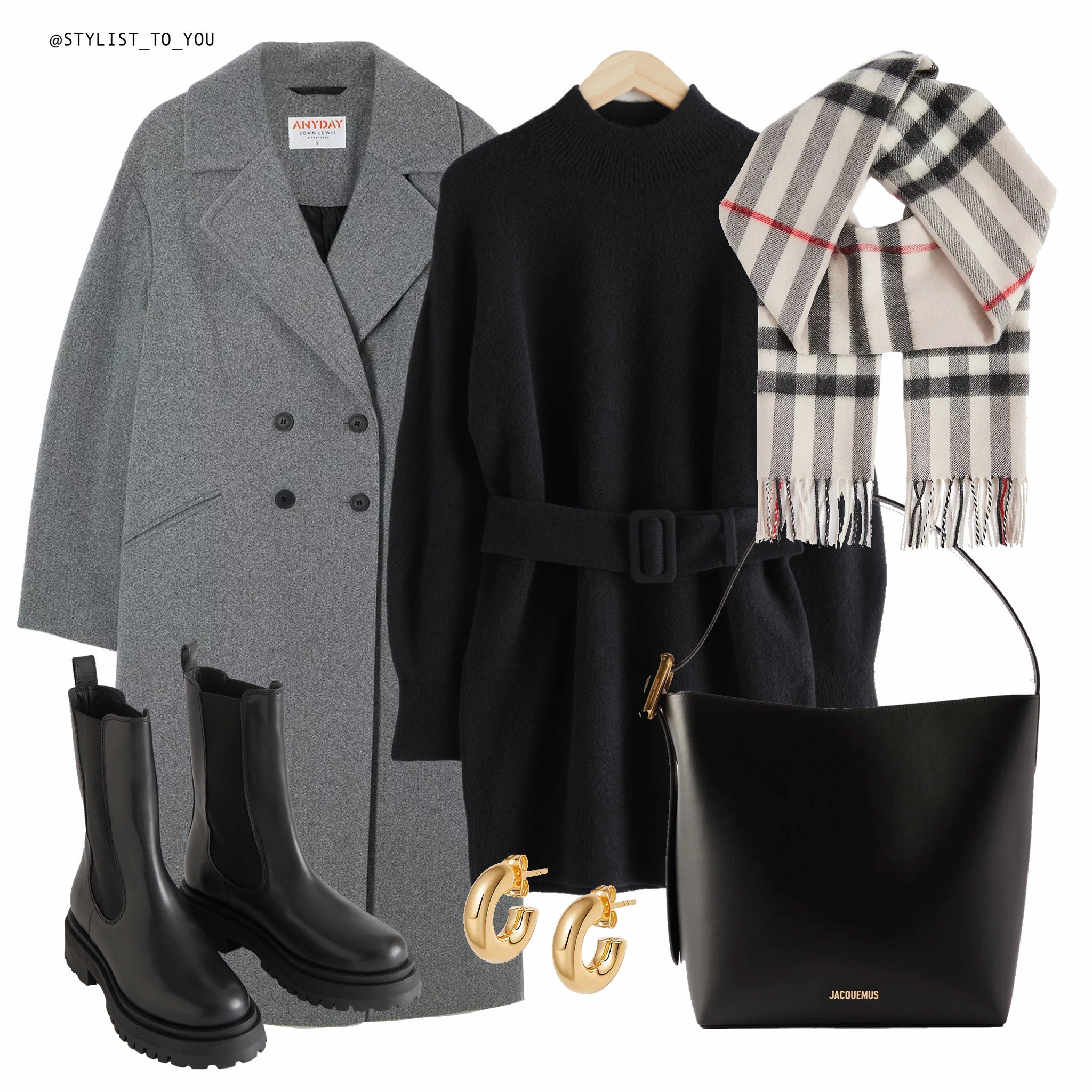Slaying the cold in style! 🖤 This look effortlessly blends comfort and fashion for a warm and chic vibe

Elegant, Neutrals, Timeless, Chic, Classic, Cozy, scarf, Burberry, Sophisticated, Effortless, Gold Accents, Winter Fashion, Black and Grey, Stylish, style, Boots, black Handbag, Wool Coat, Belted Dress, knitted dress, sweater dress, Accessories, Fashion Perfection, streetstyle casual trendy outfit look, cool tones

#LTKCyberWeek #LTKstyletip #LTKeurope
