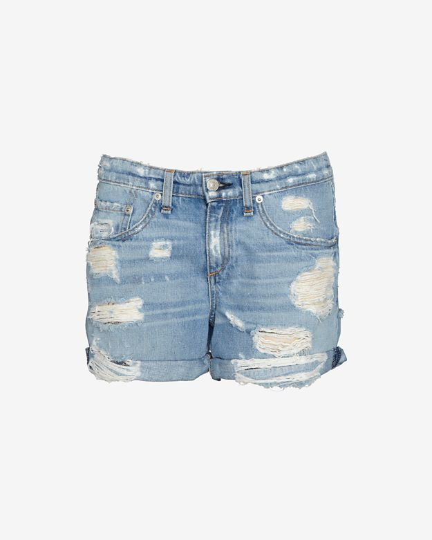 Rag & bone/JEAN Shredded Boyfriend Shorts | Intermix