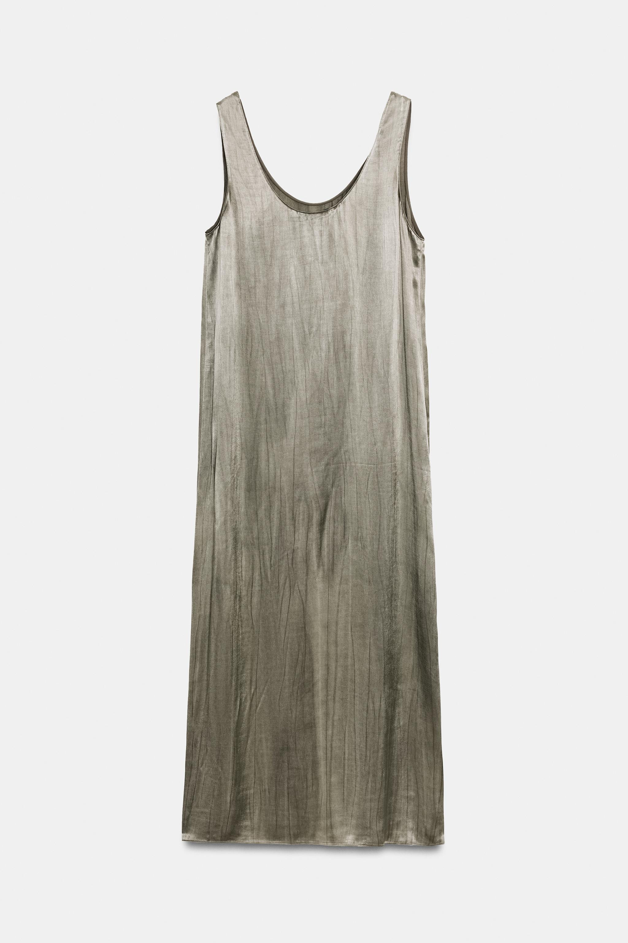 ZW COLLECTION SATIN MIDI DRESS | Zara Canada