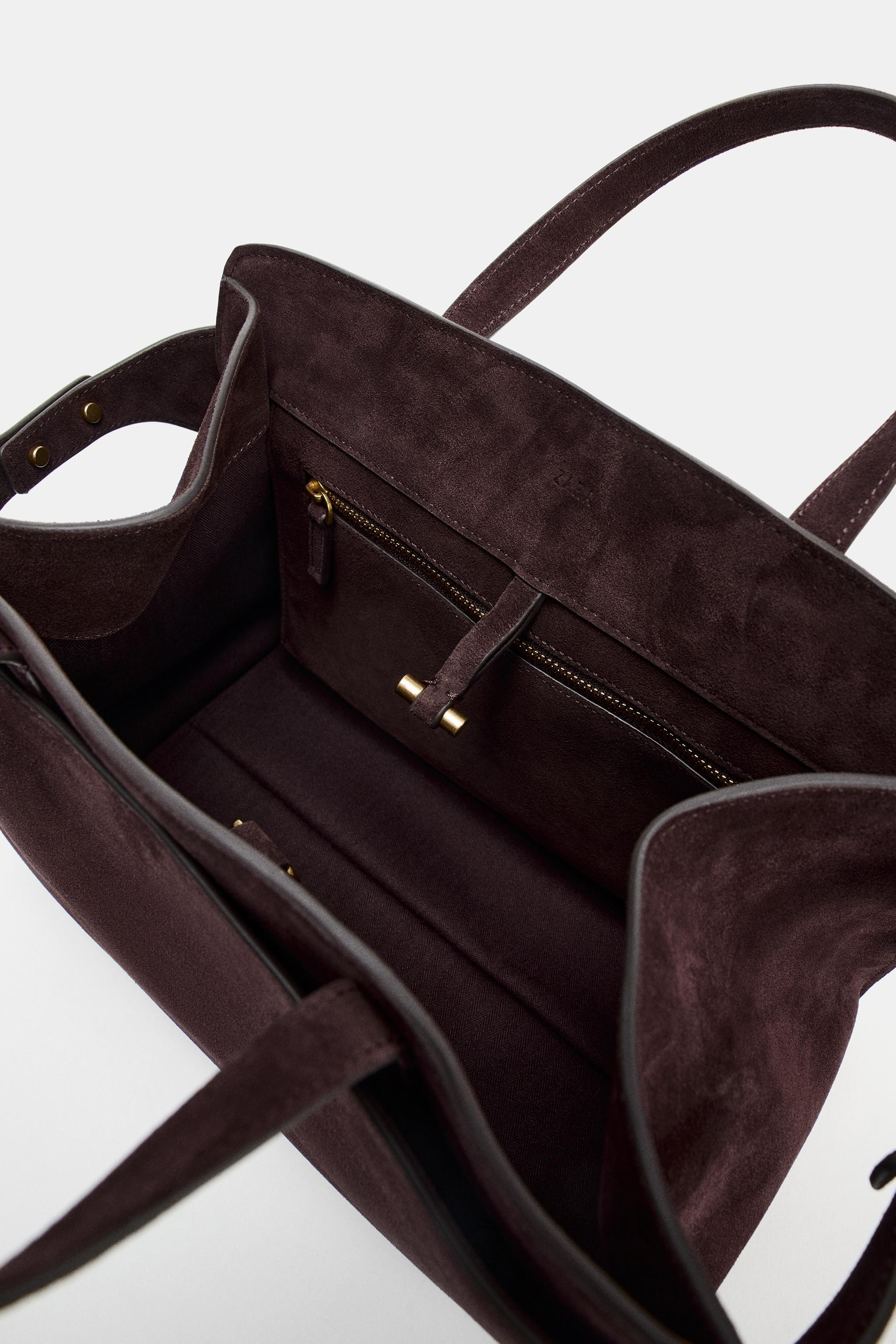 LEATHER CITY BAG | Zara US
